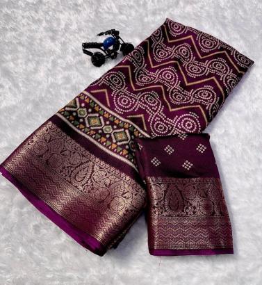 Vastrangan foil print best saree shop near me with price